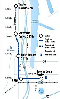 Tacoma Link map