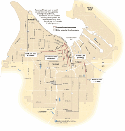 map of proposed trolley lines