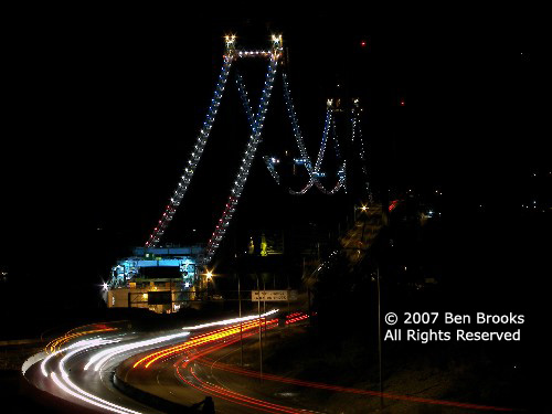 Image: Bridge Lit up for the 4th of July